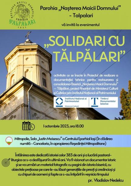 „Solidari cu Tălpălari” - afișul evenimentului