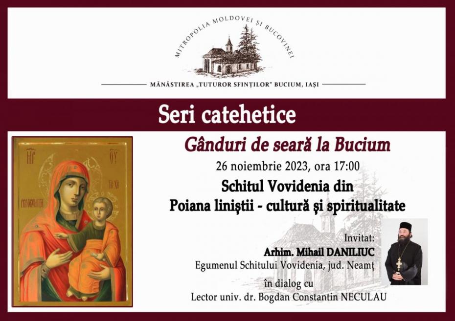 Seri catehetice la Mănăstirea Bucium